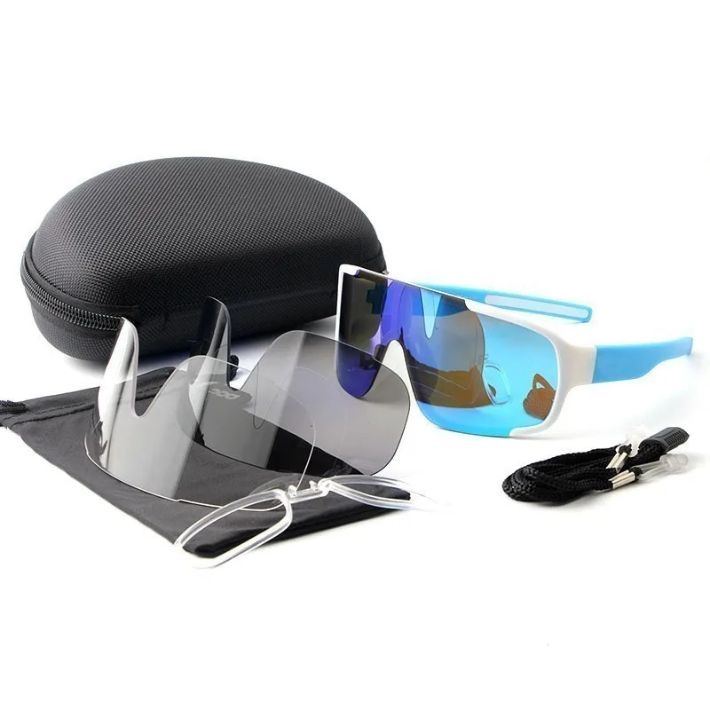 TR90 поляризованные солнцезащитные очки HD с 3 линзами набор спортивных