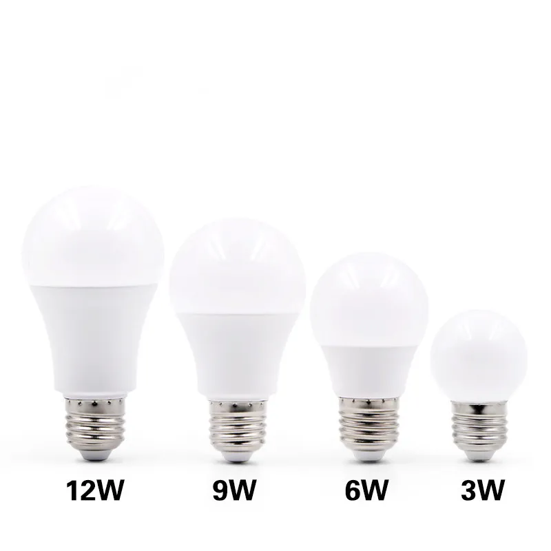 LED Bulb Lamps E27 AC220V Light Bulb Real Power 24W 20W 18W 15W 12W 9W 6W 3W Lampada Living Room Home LED Bombilla images - 6