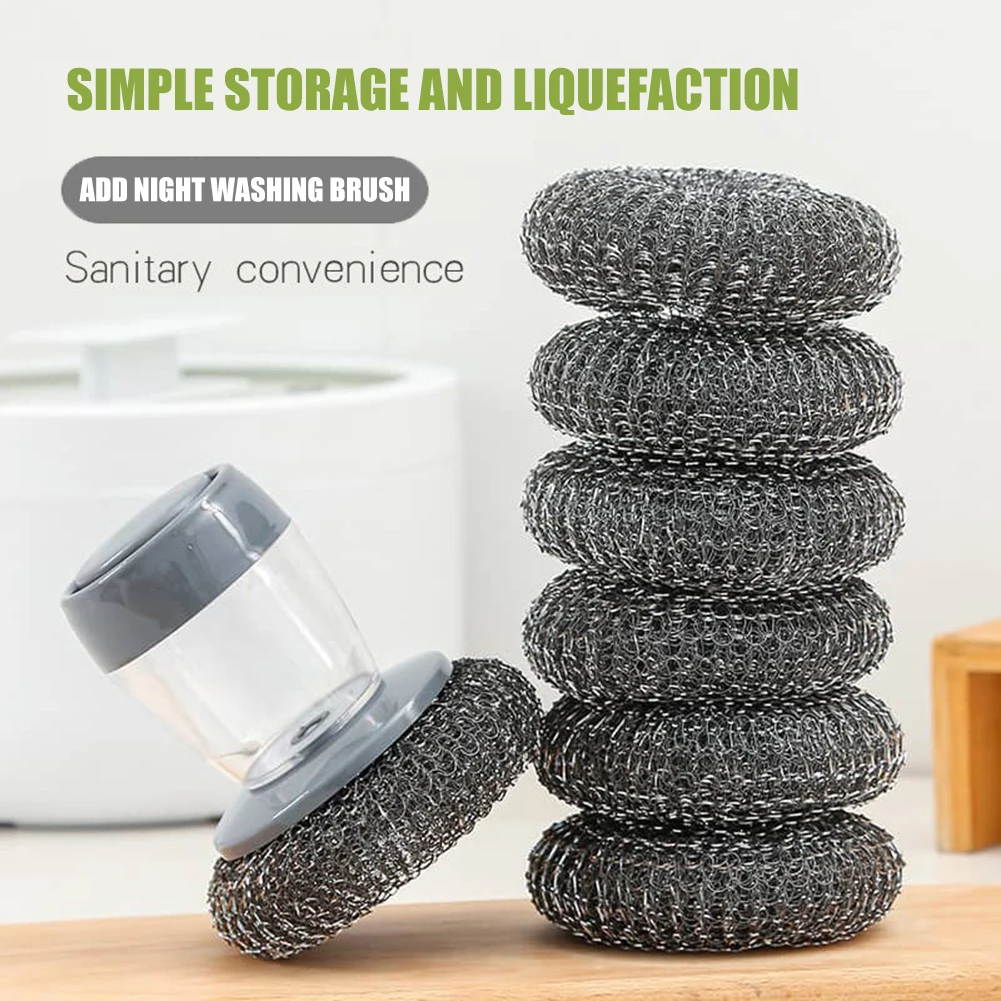 

Kitchen Soap Dispensing Palm Brush Washing Liquid Dish Brush Soap Pot Utensils with Dispenser Cleaning bathroom cleaning tools