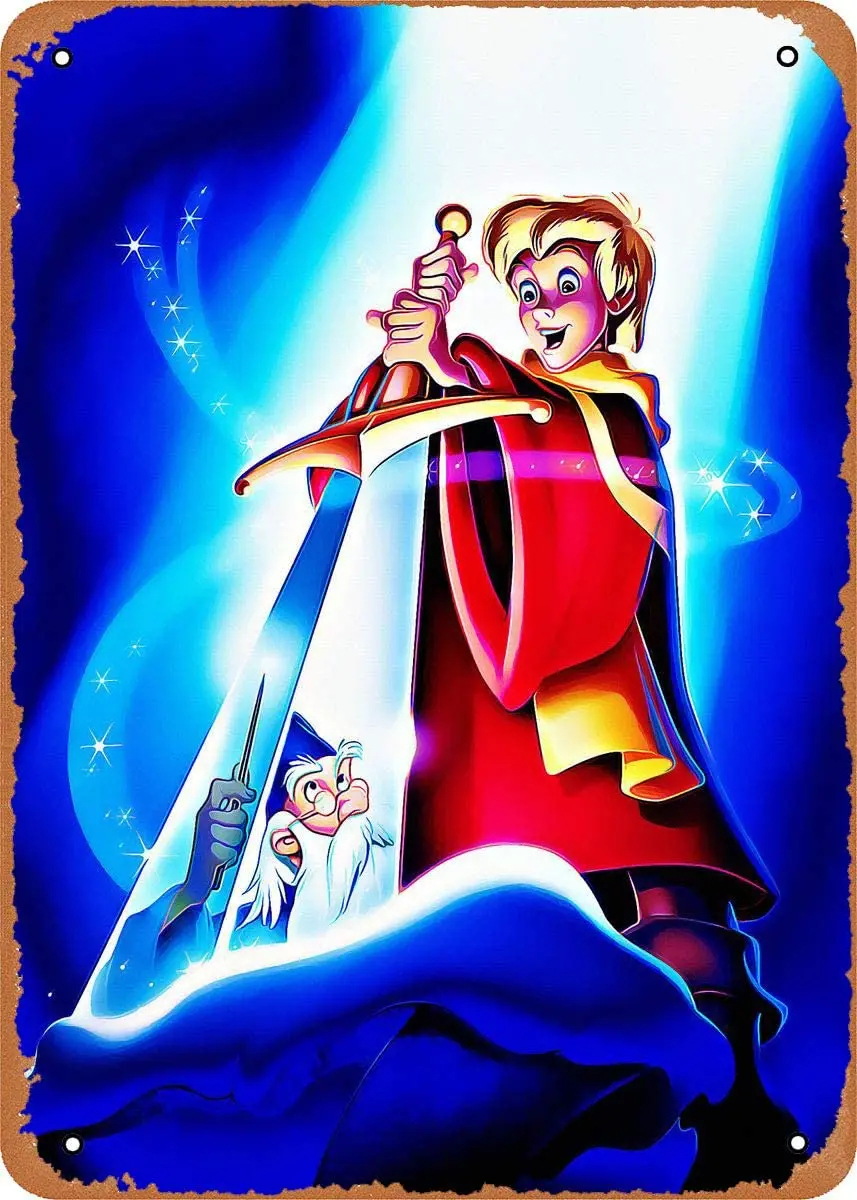 

Винтажный металлический знак меч в камне, 1 Vimomo 10-8x12 дюймов, жестяной знак для дома, бара, паба, гаража, декоративные подарки