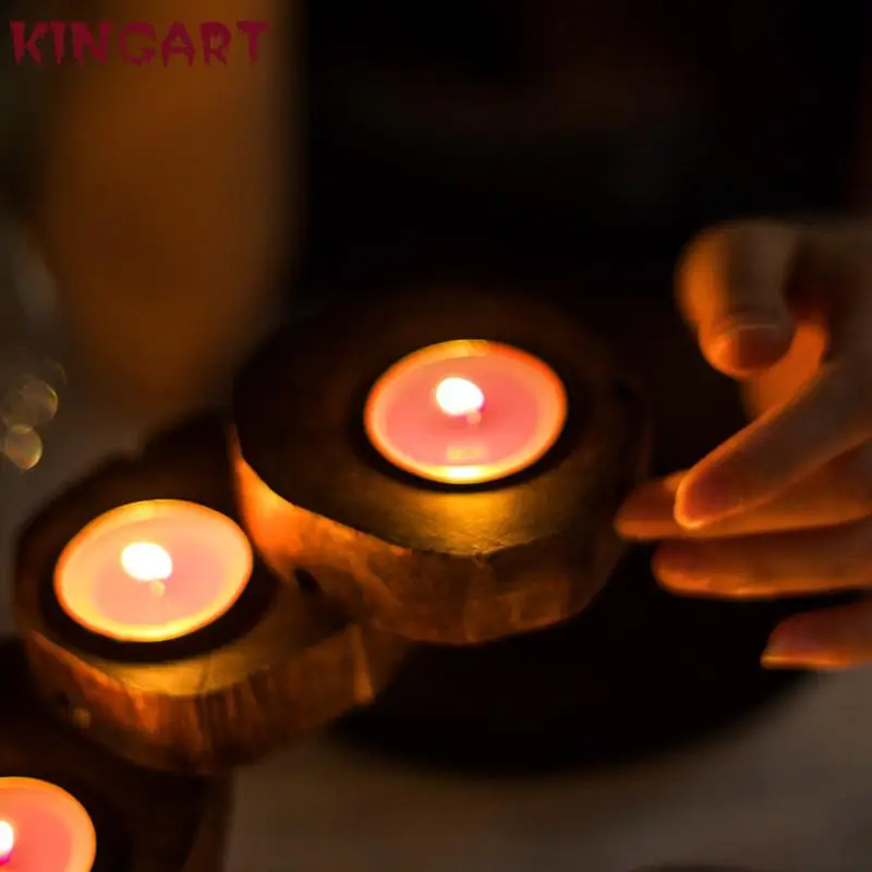 Деревянный подсвечник в стиле ретро Свадебный домашний декор светлый античный