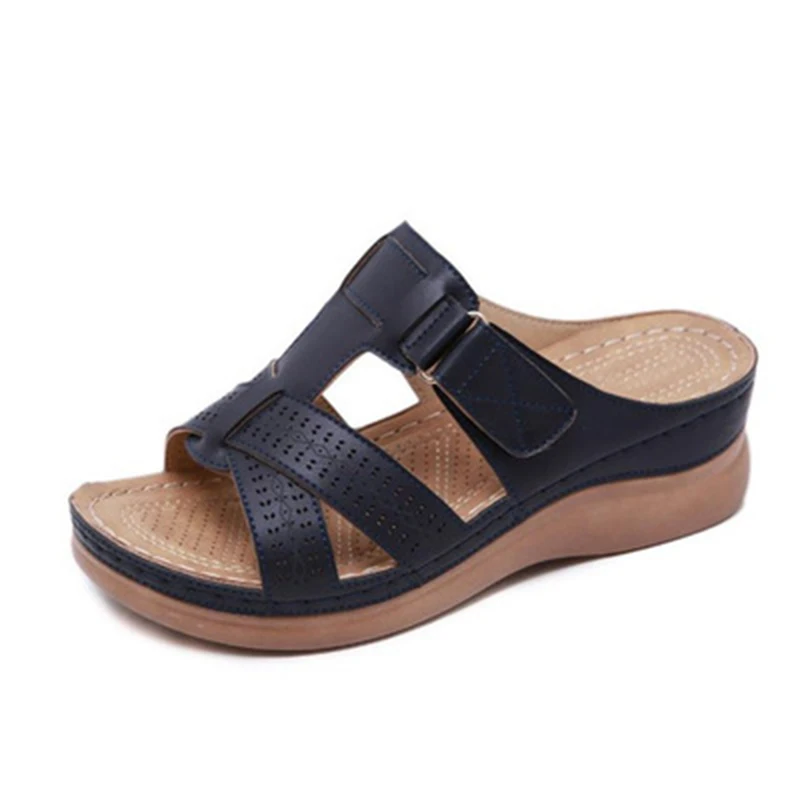 

Shoes Woman Summer Sandals For Women Shoes Comfy Soft Women Sandals Retro Wedge Low Heels Shoes Thick Bottom Ladies
