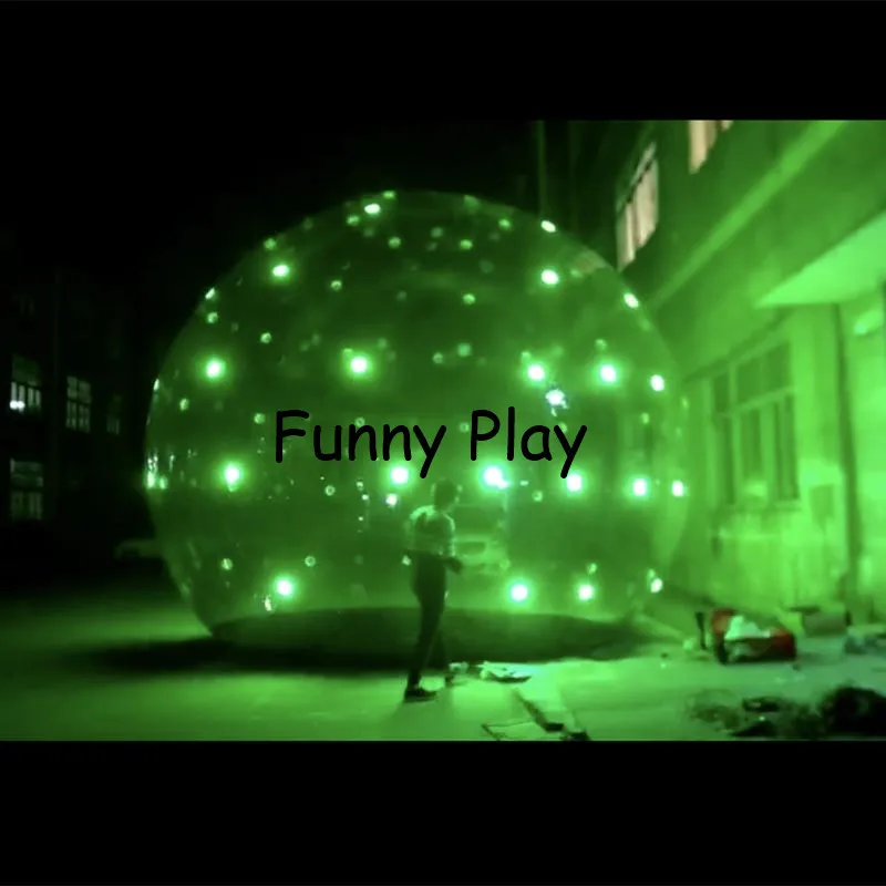 Kaufen 3m/4m Riesen Led Blase Globus Ballon/große Aufblasbare Clear Globe/kristall Transparente Aufblasbare Weihnachten Globus Ball Mit Licht