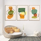 Абстрактная настенная художественная геометрическая форма печать Разноцветные Холст настенные картины скандинавский зеленый постер домашний декор живопись для спальни