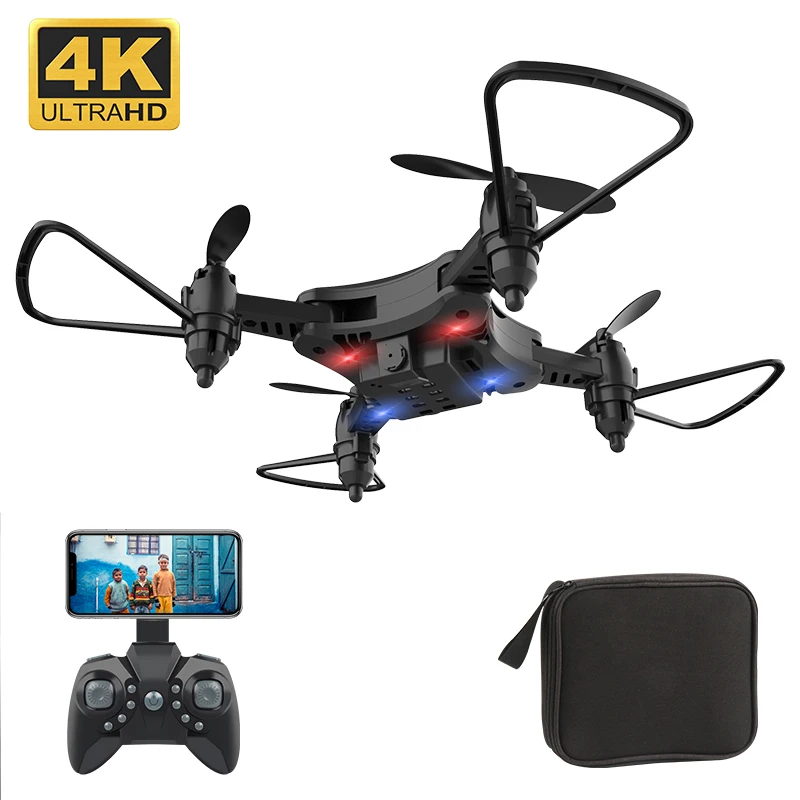 MiNIi Drone 4K Ultra HD Camera quadcopter 15 minutes flight Time One key Return Voice Control 3D Roll Drones RC Helicopter Dron | Игрушки и