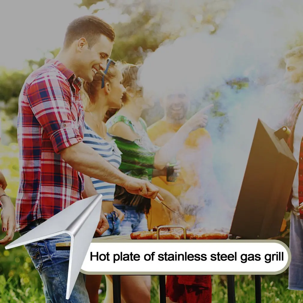 

Large Groove Stainless Steel Gas Grill Hot Plate Durable Stainless Steel Thicker Flavor Bar Sturdy Hot Plate