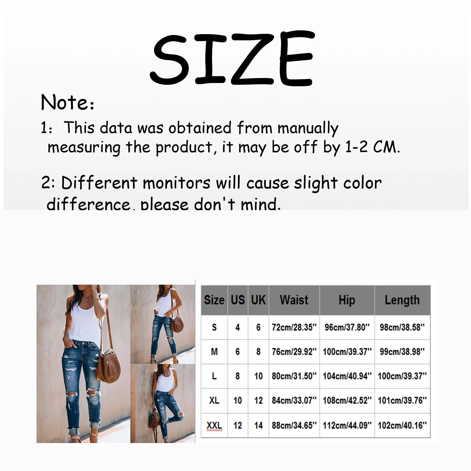

Ripped Jeans For Women Summer Vintage 2021 Fashion All-match Denim Trousers Female Skinny High Waist Hole Solid Pencil Pants
