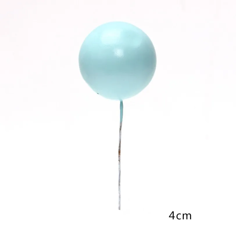 blue 4cm 5pcs Cakelove 5 шт./лот Прекрасный Золотой шар торт Топпер кекс ко дню рождения для украшения детского душа детский день рождения праздничный свадебный сувенир поставки - Цвет: blue 4cm 5pcs