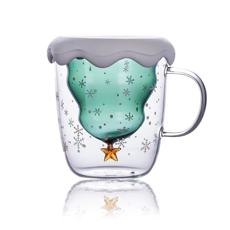 Новый продукт рождественское стекло Двухслойное пожелание 300 мл Термостойкое