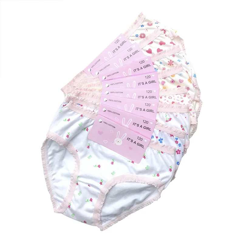 6 шт. Детские хлопковые трусы с цветочным принтом Размеры 100-150 | Детская одежда и