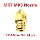 3D принтер Mk7 Mk8 экструдер резьбовое сопло 1,75 мм 3,0 мм Головка накаливания латунь