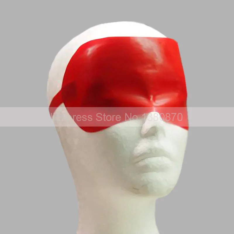 Повязка на глаза унисекс из латекса темно-синего цвета для взрослых S-LM199 |