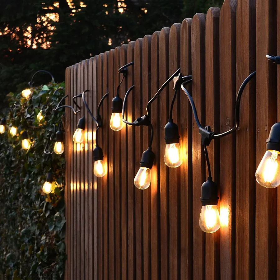 

S14 RGB Commercial Grade String Light With Remote Garden Villa Hanging Garland Lights For Bar Cafe Party Wedding Decor