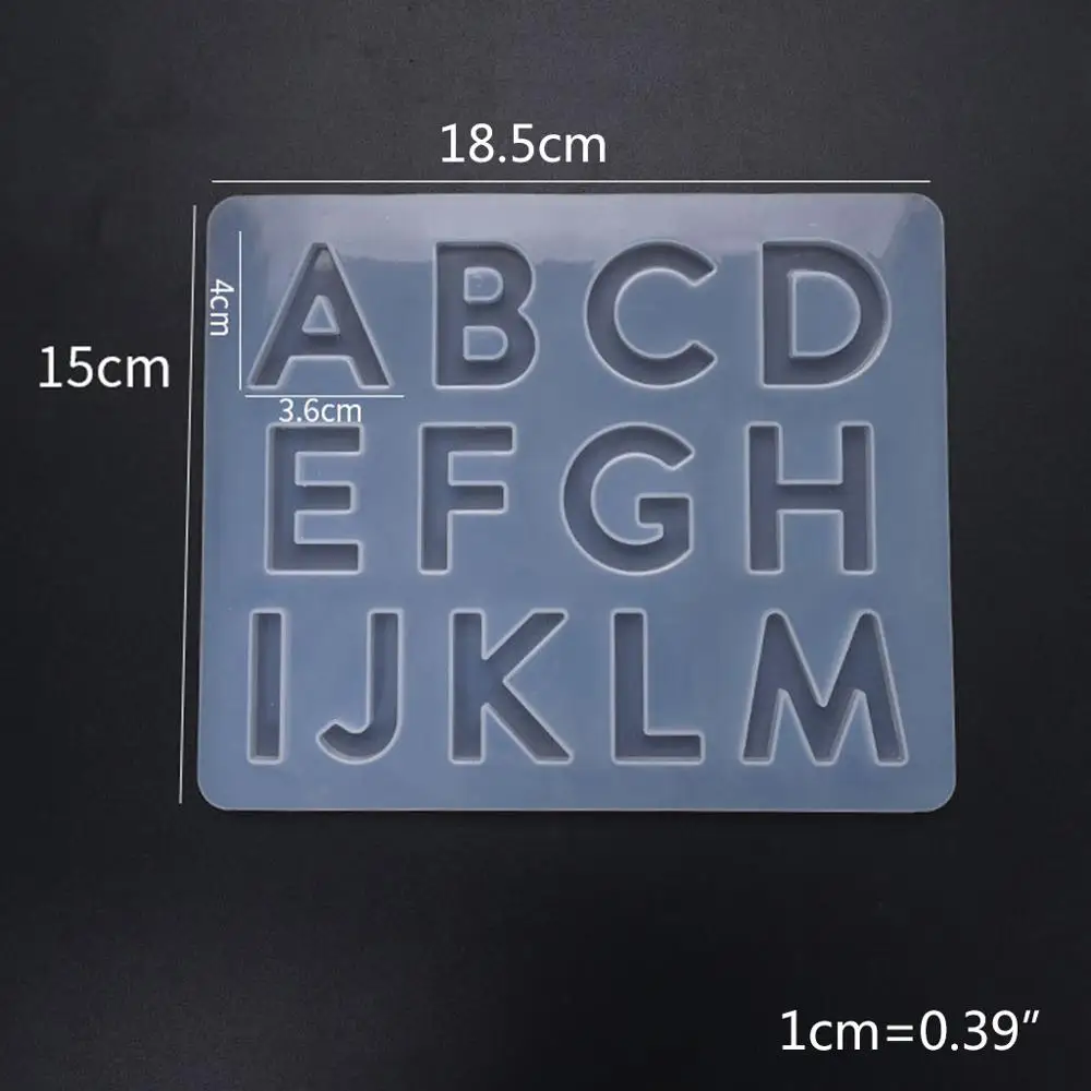 

Crystal Epoxy Resin Mold Letter Numbers Silicone Pendant Casting Mould DIY Craft