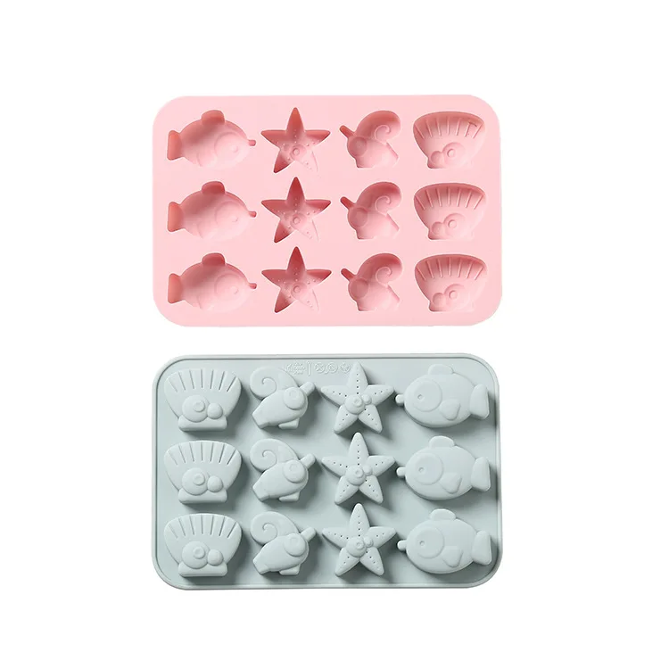 

Creative marine life starfish shell fish silicone cake mould Handmade soap mould chocolate mould