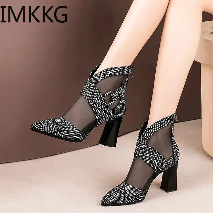 Женские летние ботильоны с вырезами в римском стиле женские модные сандалии Martin