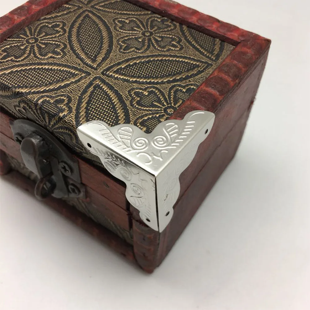 

10pcs Metal decorative Jewelry Box Chest Wooden Wine Gift Case Edge Corner Protector Iron Cover Guard with Nails 25mm 3 color