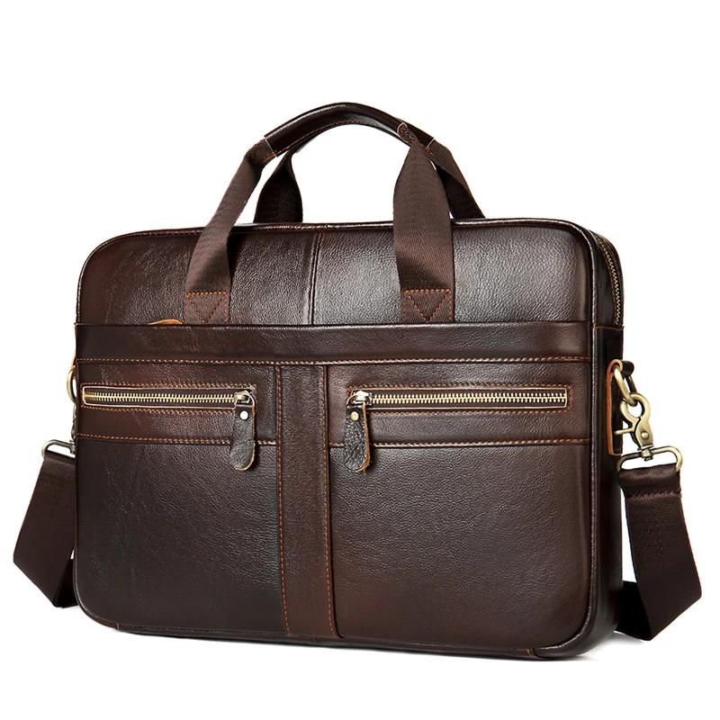 

Ipad Bag Men's Genuine Leather Briefcase Male Man Computer Laptop Bag Natural Leather For Men Messenger Bags Men's Briefcases