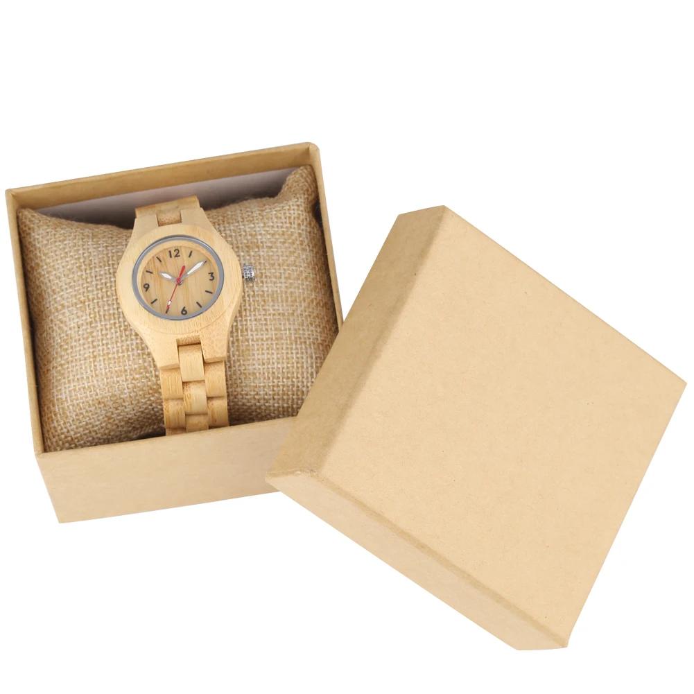 

Vintage Full Wood Watch Women Wooden Bracelet Quartz Watches Ladies Clock Female Top Luxury Red Second Hand Dial Zegarek Damski