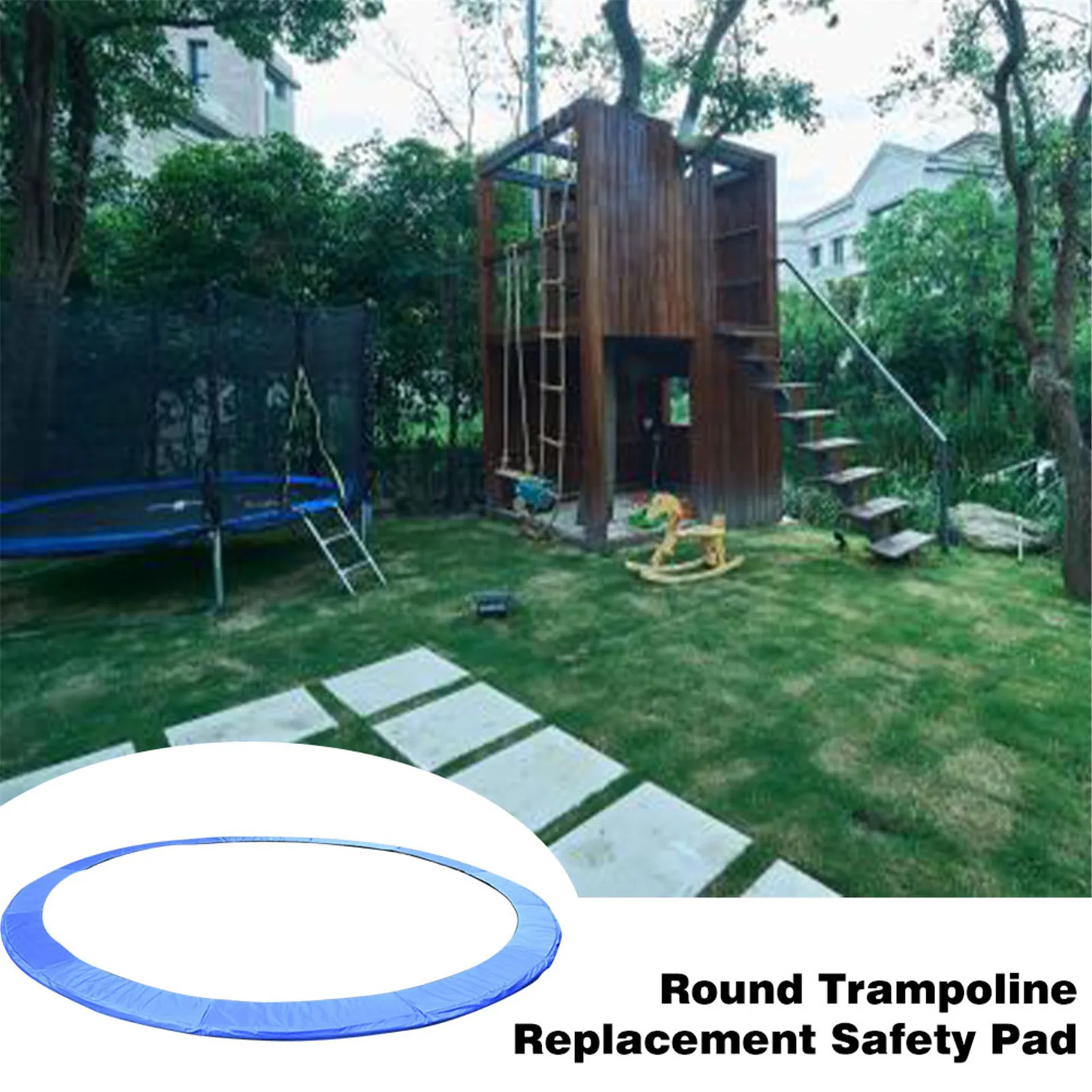 

HOT Round Trampoline Replacement Safety Pad Tear-Resistant Trampoline Edge Cover Spring Cover Edge Protector Round Frame Pad