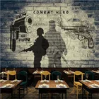 Ретро военный фон обои 3D Кафе Ресторан Бар промышленный Декор Фон настенная бумага Papel De Parede 3d