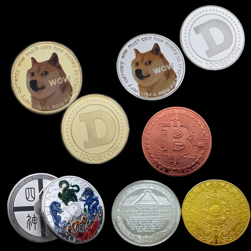 Креативная сувенирная позолоченная монета Биткоин коллекционная отличная