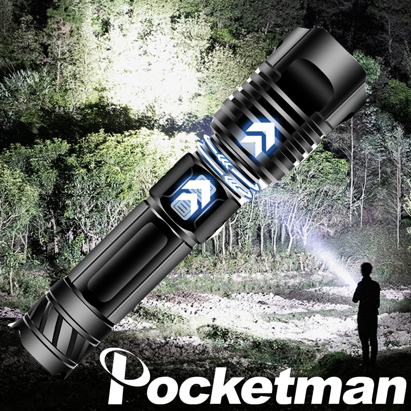 

Мощная светодиодная вспышка XHP99, 9 ядер, двойной переключатель, фонарь с зарядкой от USB, масштабируемая тактическая вспышка, 26650