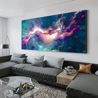 aahh abstract wall picture oil painting purple white light cloud for living room canvas modern art poster and print