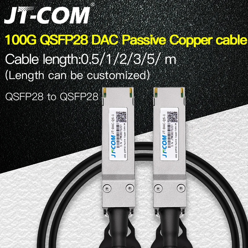 100G QSFP28 DAC Cable 0.5M 1M 2M 3M 5M Passive Direct Attach Copper Twinax Cable
