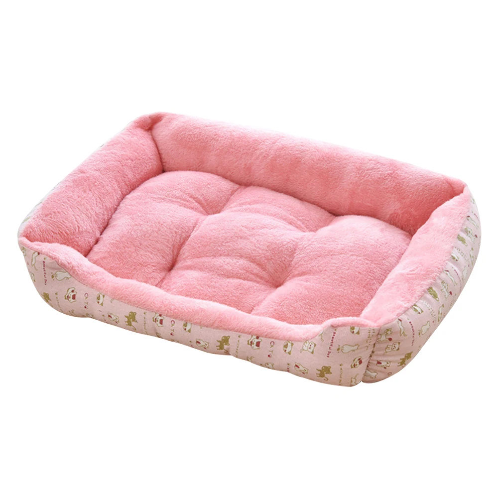 Собачья Конура-постель коврик водонепроницаемый дно щенок флис коврик плюшевая Кровать Дом Гнездо моющийся матрас для маленьких средних и больших собак 2XS-2XL