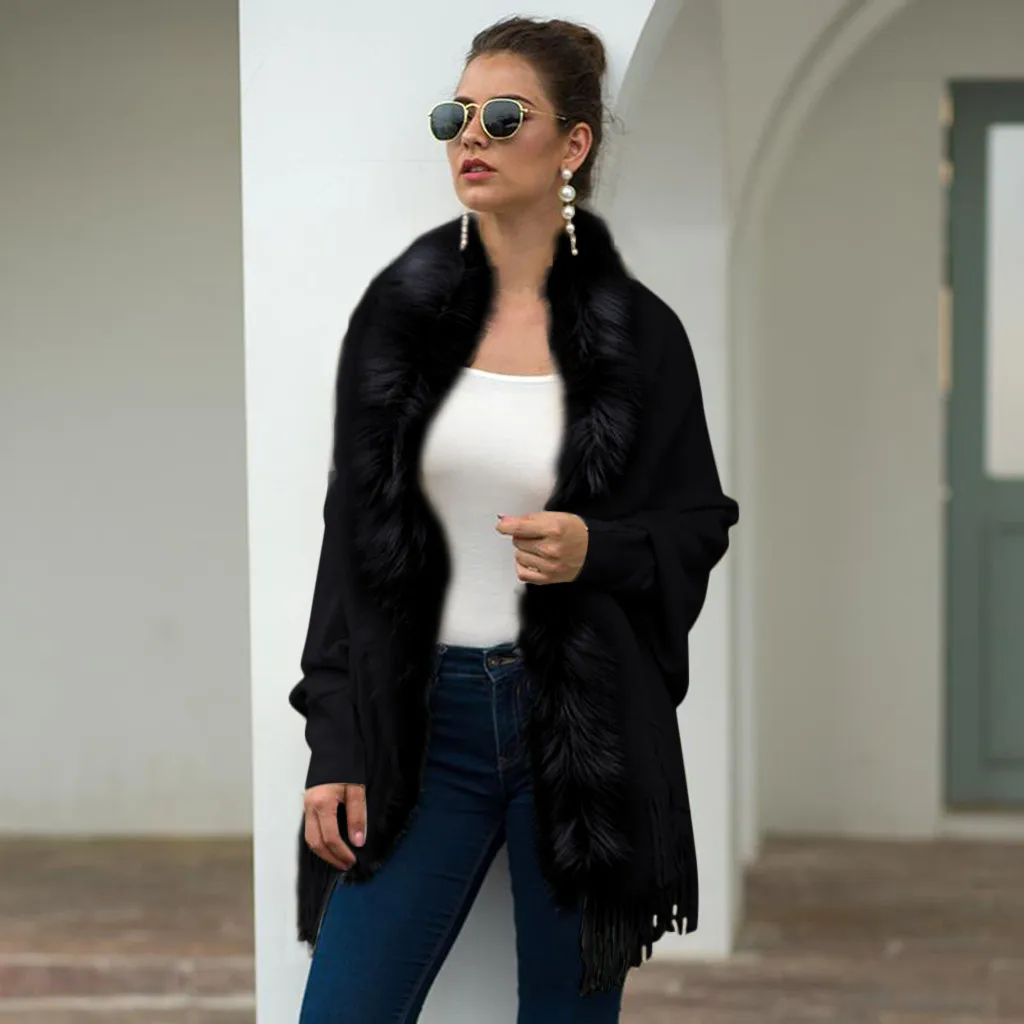 2020 флисовое пальто женские зимние вязаные кашемировые накидки кардиганы пончо