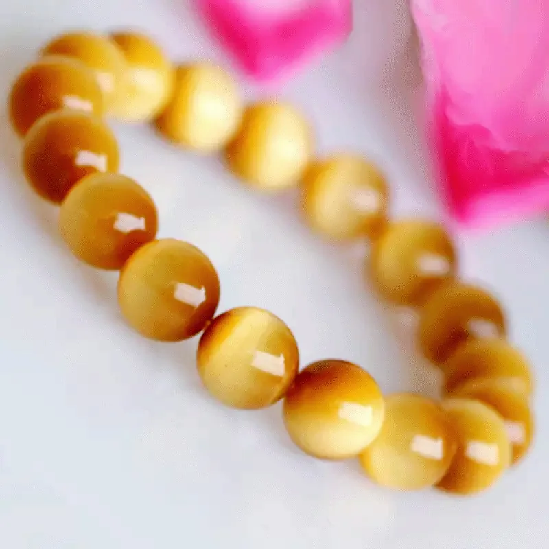Natural Gold Tiger Eye Bracelet Wholesale Collection Grade 6a Gold Tiger Eye Bracelet Cat Eye Eyeliner Good