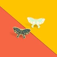 retro ethnic style butterfly moth pattern enamel pin sun moon star brooch insect badges jewelry brooches for men women gifts