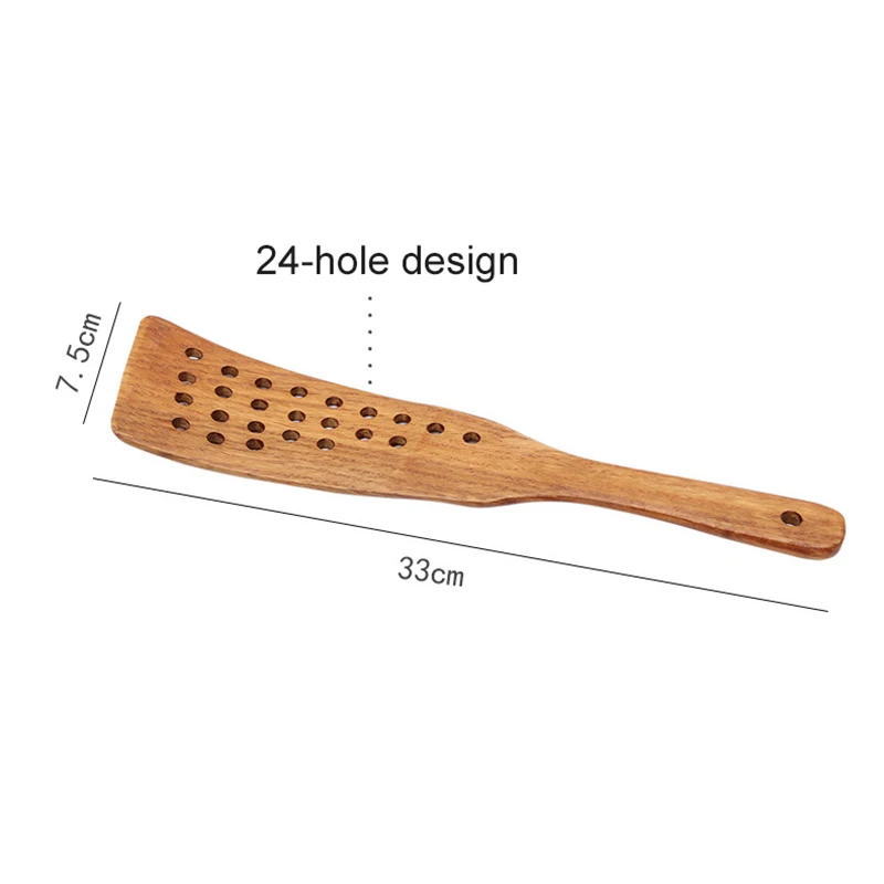 24 Отверстия Деревянная подвесная лопатка Черпак антипригарная сковорода