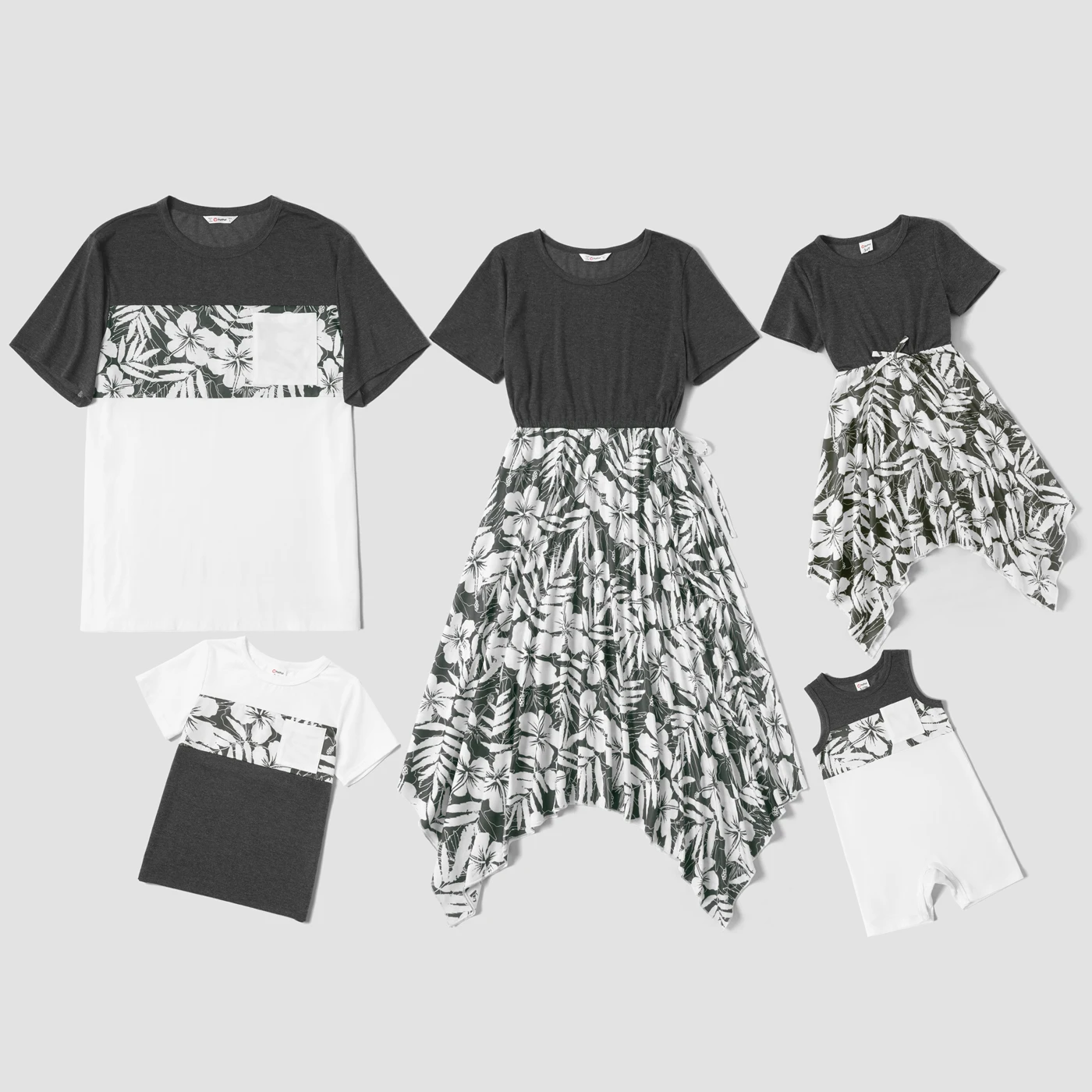 

PatPat Mosaic Family Matching casual Floral Series suits
