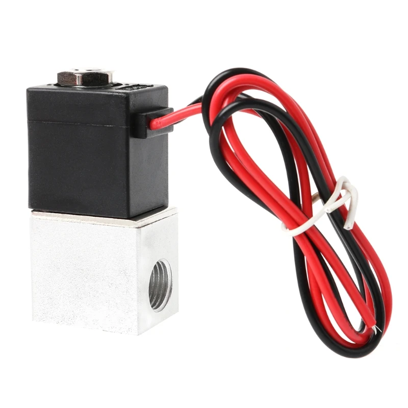 

28EB 1/4" DC 12V 2 Way Normally Closed Pneumatic Aluminum Electric Solenoid Air Valve