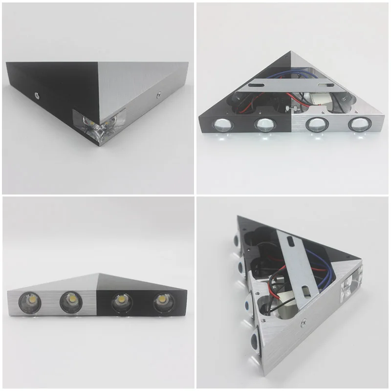 Светодиодный треугольный настенный светильник комнатная алюминиевая лампа для