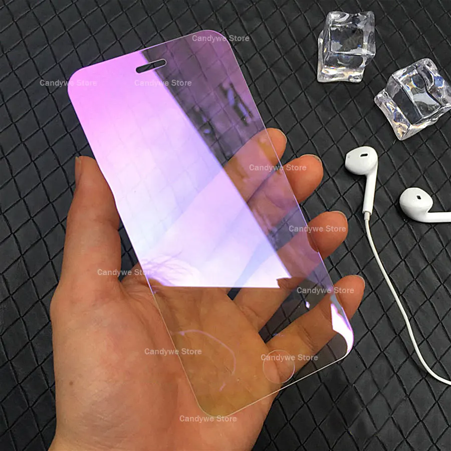 9H цветное зеркальное Закаленное стекло протектор экрана для iPhone X XS 5 5S SE 6 6S 7 8 Plus полное покрытие пленка защитный чехол