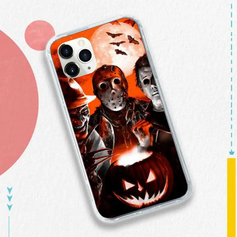 

Movie Horror Icon pattern Anti-fall mobile Phone Case shell for iPhone 11 12 pro XS MAX 8 7 6 6S Plus X 5S SE 2020 XR