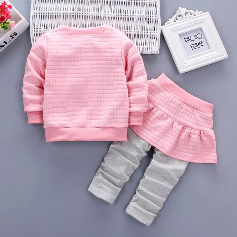 2020 комплект одежды для девочек милый детский костюм с кроликом на пуговицах топ