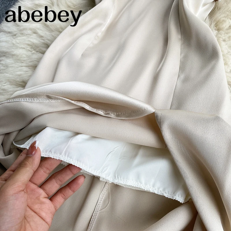 

Women Off Shoulder Strap Dress Sexy Backless Sleeveless V Neck Slim Party Dress Summer Korean Fashion Split Long Dress