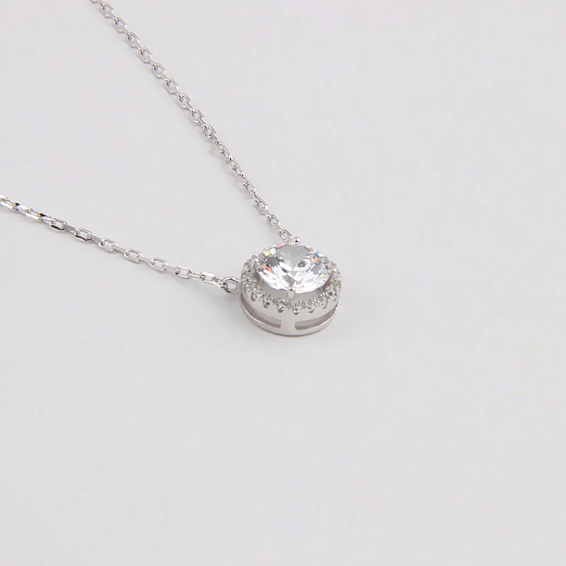 BOEYCJR серебро 925 пробы 0 5/1/1. 2/2ct F цвет Moissanite VVS обручальное свадебное ожерелье для
