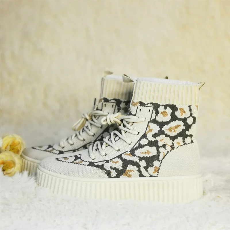 

2021 high-top mesh socks shoes thick-soled net red women's fashion casual women's shoes