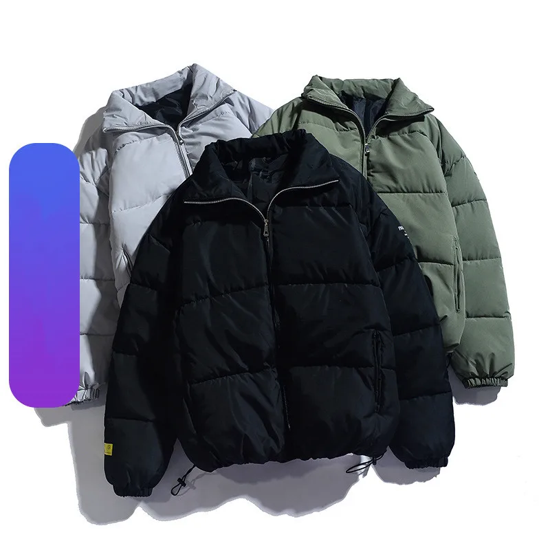 Brand Men Solid Color Parkas Winter Male Parkas Coats Men's Business Casual Fashion Male Parkas Coat