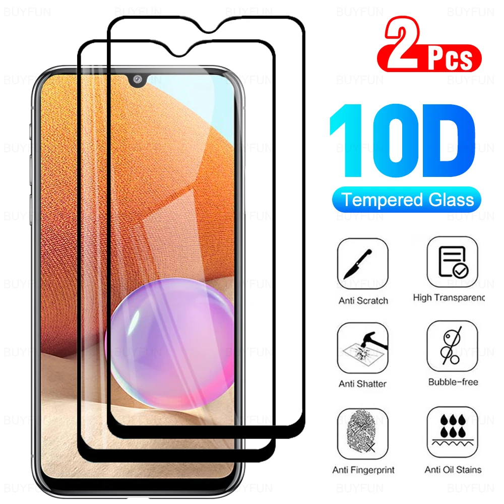 

2 шт. защитное закаленное стекло на экран для Samsung A32 4G очки Защитное стекло для Samsung 32 SM-A325F 6,5 дюйма Телефон Защитная крышка пленка