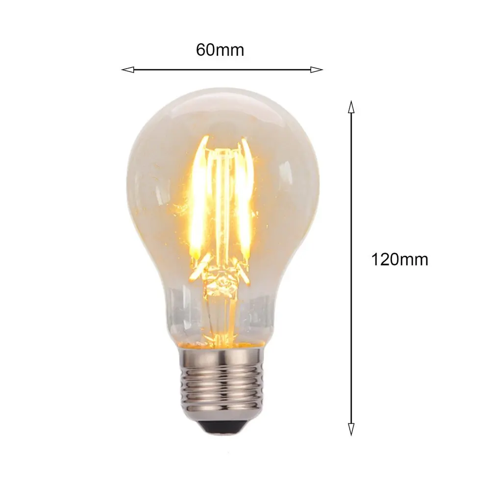

4W E27 Edison Bulb Vintage Style Filament LED Light Bulb Pendant Lamp Warm Yellow Decor Lamp for Indoor Outdoor