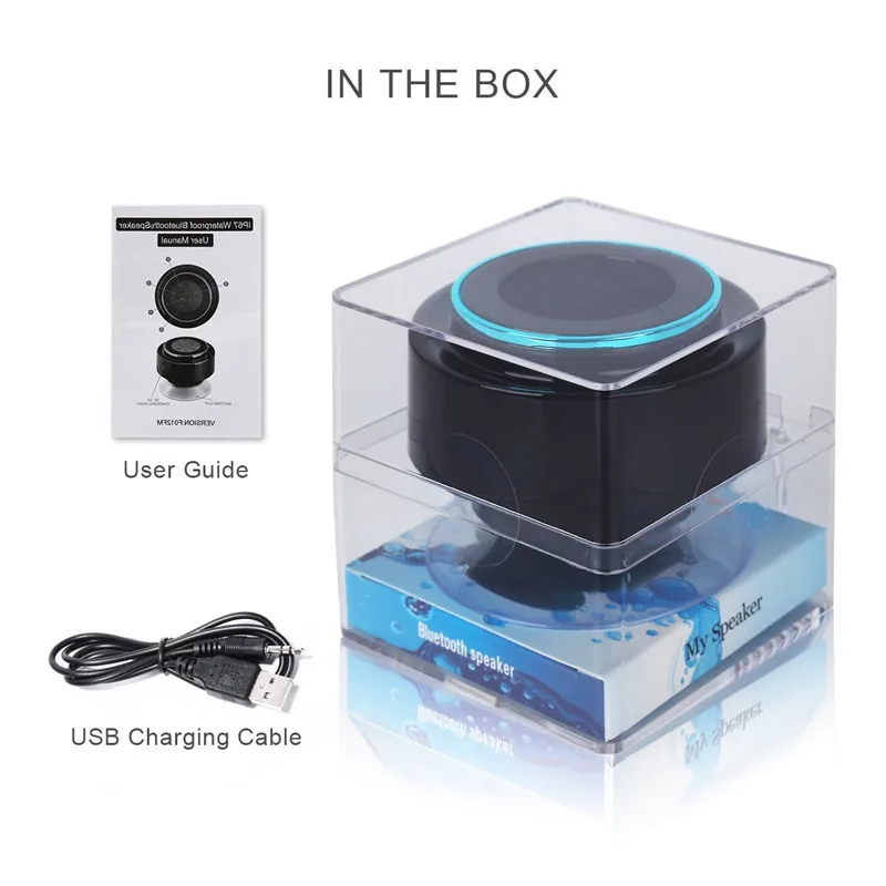 

Waterproof Bluetooth Speaker for Smart Phone Portable Stereo Wireless Bathroom Shower Laptop FM Radio Loudspeaker