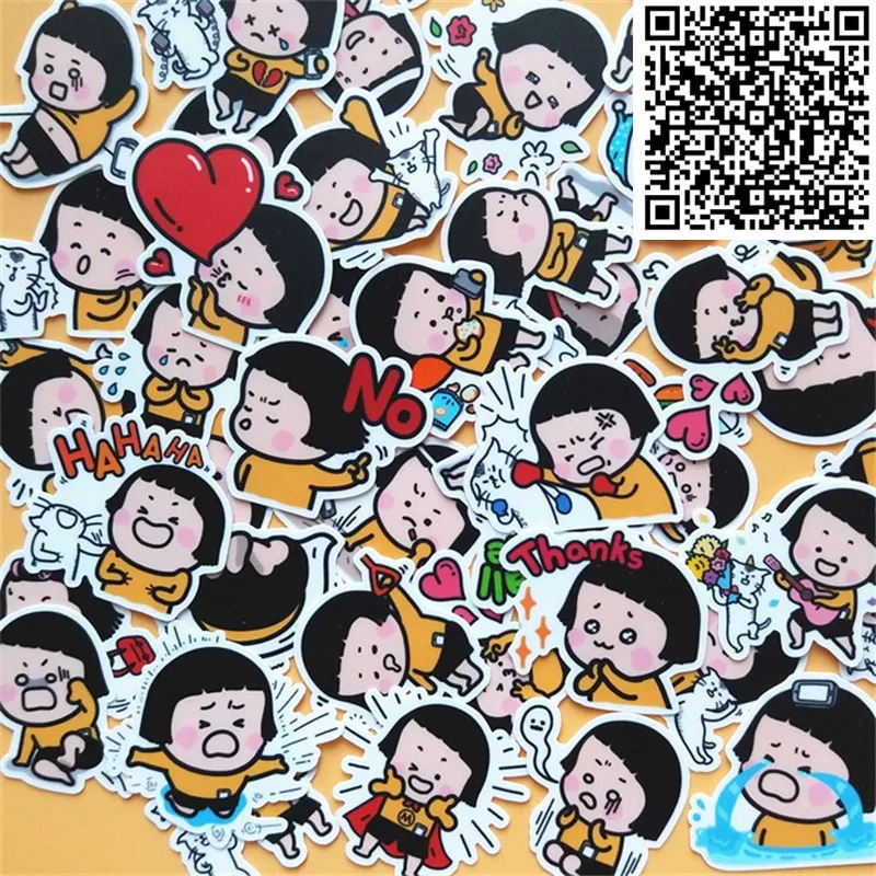 40 шт. Маленький ребенок играет каждый день Наклейка Diy для скейтборда, багажа, телефона, стилизации дома, игрушки, мультфильм, водонепроницаемые наклейки.