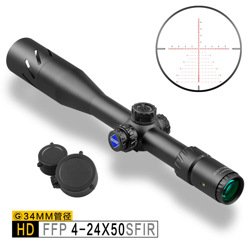 Дискавери HD 4-24 X50 FFP расширенные ружья прицелы Охотничья винтовка охотничья Оптика прицел Китай лучший