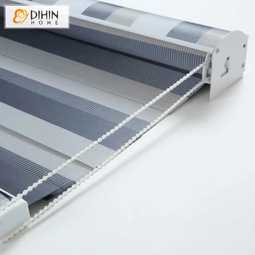 High Quality Double Color Design Blackout Window Curtains Layer Zebra Blinds Rollor Blind Easy Install Cut To Sizes | Дом и сад